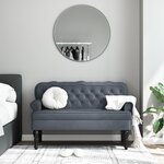 vidaXL Banc avec dossier gris foncé 119 5x64 5x75 cm velours