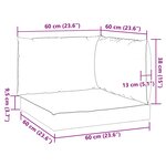 vidaXL Coussins de palette lot de 3 gris foncé mélangé tissu
