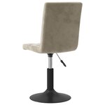vidaXL Chaises pivotantes à manger lot de 2 gris clair velours