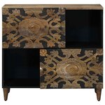 vidaXL Buffet Marron 80 x 33 5 x 75 cm Bois de mangue massif
