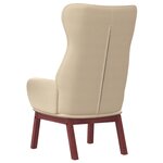 vidaXL Chaise de relaxation Crème Tissu