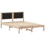 vidaXL Cadre de lit avec tête de lit rembourrée Noir 135 x 190 cm