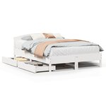 vidaXL Cadre de lit sans matelas blanc 140x200 cm bois de pin massif