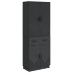 vidaXL Ensemble de Meubles 2 Pièces Noir Bois d'ingénierie