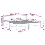 vidaXL Cadre de lit sans matelas 200x200 cm bois massif de pin