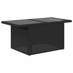 vidaXL Ensemble de canapé de jardin 8 Pièces Noir et Bleu polyrotin