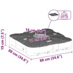 vidaXL Ensemble de base de parasol cantilever 2 Pièces Noir