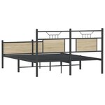 vidaXL Cadre de lit sans matelas chêne sonoma 150x200 cm