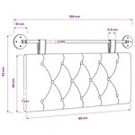 vidaXL Tête de lit suspendue Rose Tissu