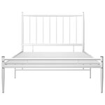 vidaXL Cadre de lit sans matelas blanc métal 90x200 cm