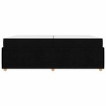 vidaXL Cadre de lit avec matelas avec matelas Noir 200 x 200 cm tissu
