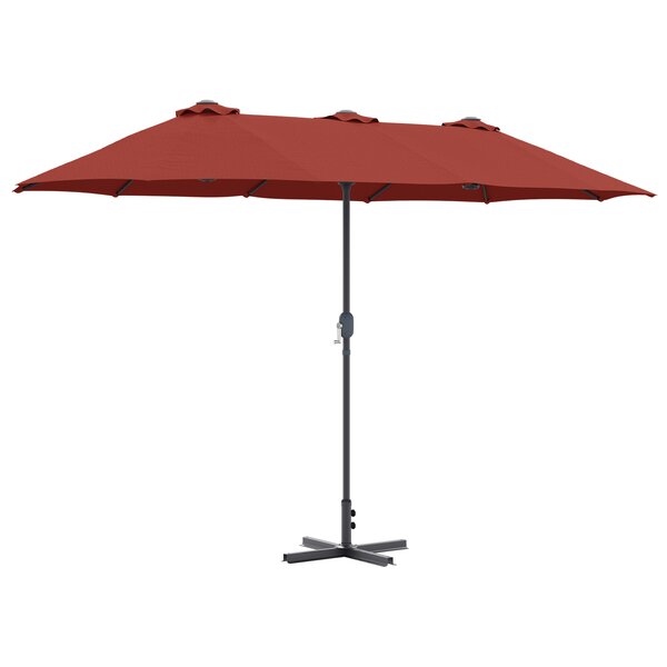 vidaXL Parasol de jardin Couleur terre cuite 380 x 196 x 235 cm
