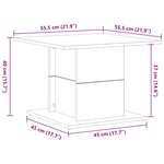 vidaXL Table basse Chêne noir 55.5x55.5x40 cm