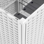 vidaXL Jardinière avec treillis blanc 160x160x140 cm PP