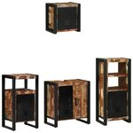 vidaXL Ensemble de mobilier de salle de bain avec étagère 4 Pièces