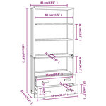 vidaXL Buffet HAMAR Bois massif de pin Marron miel