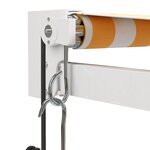 vidaXL Auvent rétractable automatique jaune et blanc 4x3 m