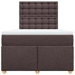 vidaXL Sommier à lattes de lit avec matelas Marron foncé 120x200 cm