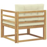 vidaXL Sofa de milieu extérieur Polyester Blanc