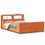 vidaXL Cadre de lit sans matelas cire marron 160x200cm bois pin massif