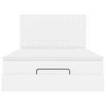 VidaXL Cadre de lit ottoman avec matelas blanc 140x190 cm similicuir