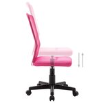 vidaXL Chaise de bureau Rose 44x52x100 cm Tissu en maille