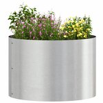 vidaXL Cache-pot de jardin Argent 30 x 30 x 20 cm Acier inoxydable