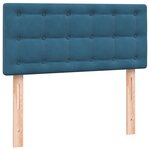 vidaXL Sommier à lattes de lit et matelas et LED bleu foncé 80x220 cm velours