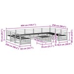 vidaXL Ensemble de canapés d'extérieur 10 pc Naturel
