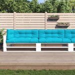 vidaXL Coussins de palette lot de 5 turquoise tissu