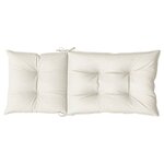 vidaXL Coussins de chaise à dossier haut lot de 2 crème mélangé tissu