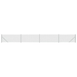 vidaXL Clôture en mailles de chaîne avec bride argenté 1 1x10 m