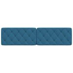 vidaXL Coussin de tête de lit bleu 200 cm velours