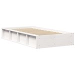 vidaXL Cadre de lit avec stockage Blanc 90 x 200 cm Bois composite