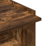 vidaXL Table basse Chêne fumé 90 x 50 x 33 cm Bois d'ingénierie