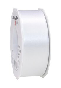 Satin double face 25-m-rouleau 40 mm blanc