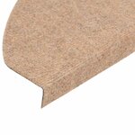 vidaXL Tapis d'escalier auto-adhésifs 30 Pièces beige 65x22 5x3 5 cm