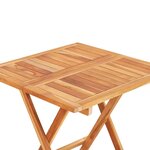 vidaXL Ensemble de bistro 3Pièces avec coussins crème Bois de teck massif