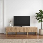 vidaXL Meuble TV 147 x 34 5 x 30 cm Chêne artisanal Bois d'ingénierie