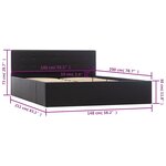 vidaXL Cadre de lit avec rangement hydraulique 140x200 cm similicuir