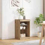 vidaXL Buffet LED Chêne artisanal 41 x 37 x 67 cm Bois d'ingénierie