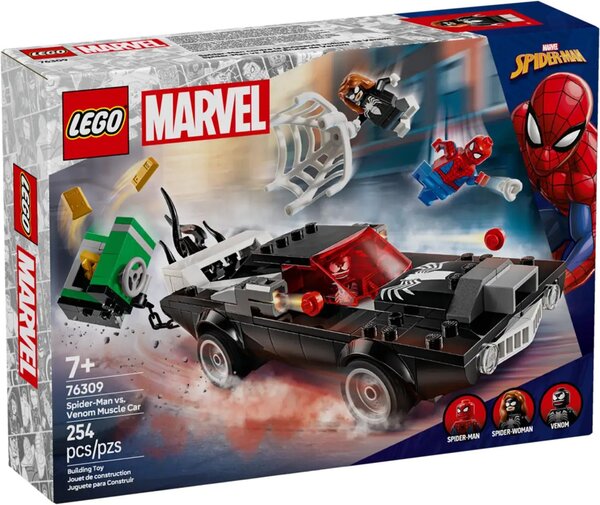 LEGO Marvel - Spider-Man contre le bolide de Venom - Set de Construction 76309 pour Enfants dès 7 Ans