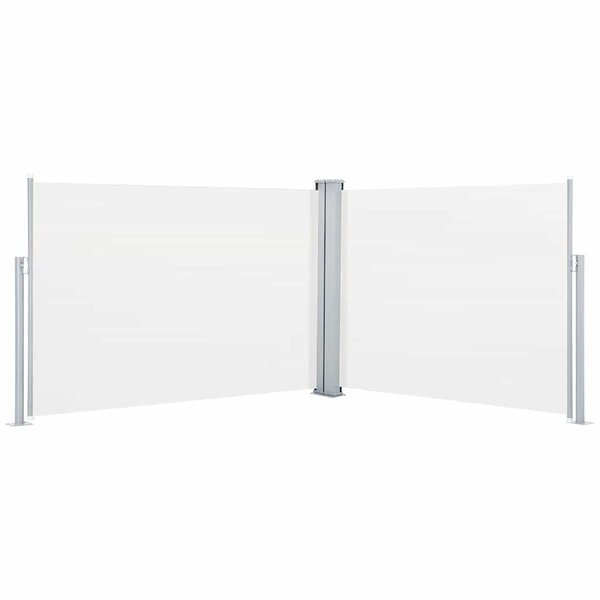 vidaXL Auvent latéral rétractable Crème 120 x 1000 cm