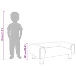 vidaXL Canapé pour enfants noir 70x45x26 5 cm velours