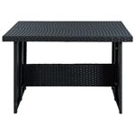 vidaXL Salon de jardin 6 Pièces avec coussins résine tressée noir