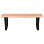 vidaXL Étagère de vasque murale acier et bois de chêne massif