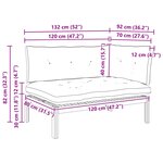 vidaXL Unité de canapé d'angle Acacia Clair et Blanc Crème