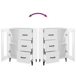 vidaXL Buffet blanc 69 5x34x90 cm bois d'ingénierie