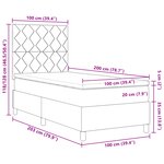 vidaXL Lit avec sommier à ressorts et matelas noir 100x200 cm tissu