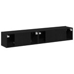 vidaXL Ensemble meuble TV 2 Pièces Chêne noir 100 x 30 x 30 cm